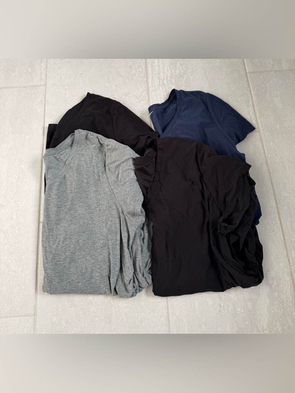 Time and Tru Black Maternity V-Neck Tee